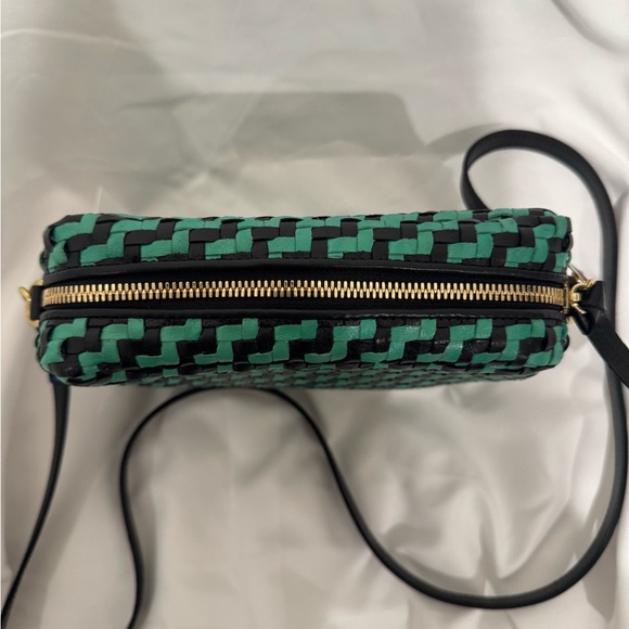 Clare V Woven Zig Zag Midi Sac (Green and Black) With Tags - Picture 3 of 4